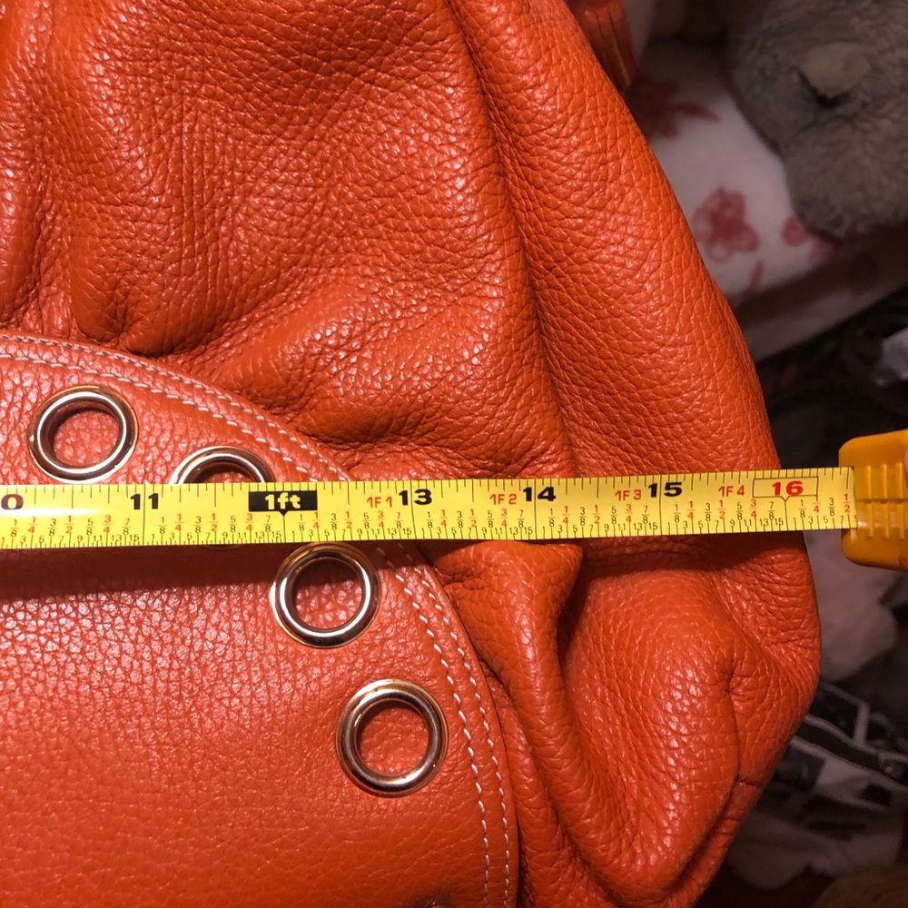 Anya Hindmarch of London! Gorgeous Orange Leather Shoulder Bag - Picture 15 of 16